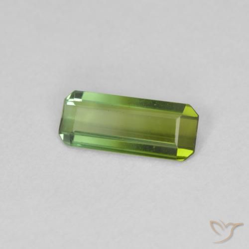 Turmalina Verde medio natural de 0.70 ct, Corte Octágono / Esmeralda, VVS