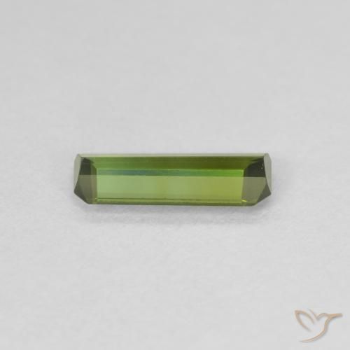 Turmalina Verde medio natural de 0.70 ct, Corte Octágono / Esmeralda, VVS