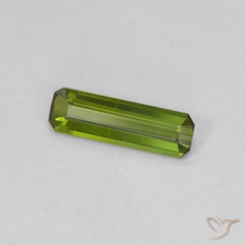 Turmalina Verde amarillento natural de 0.67 ct, Corte Octágono / Esmeralda, VVS