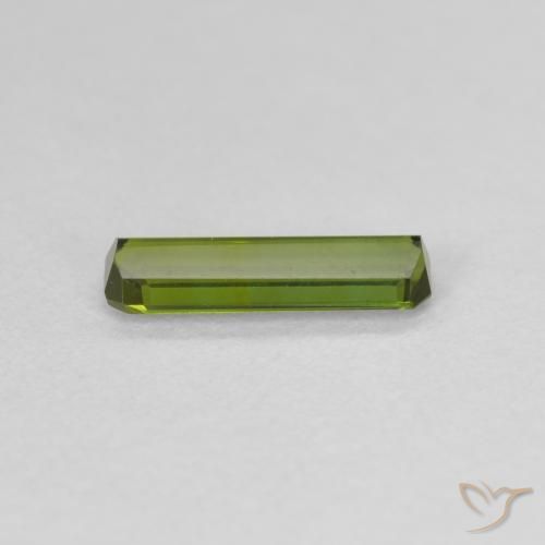 Turmalina Verde amarillento natural de 0.67 ct, Corte Octágono / Esmeralda, VVS