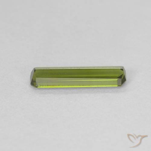 Turmalina Verde oscuro natural de 0.66 ct, Corte Octágono / Esmeralda, VVS