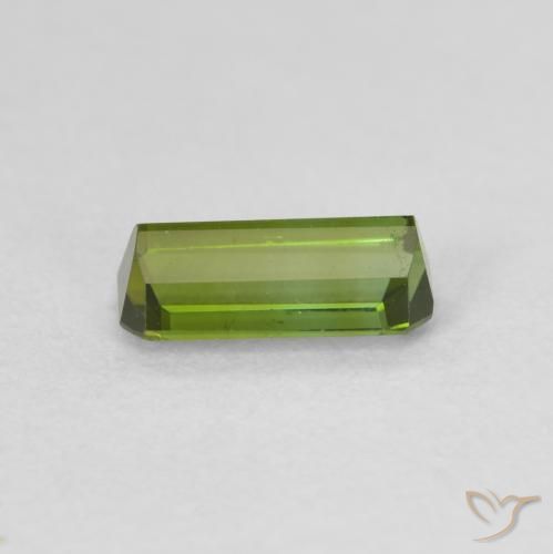 Turmalina Verde amarillento natural de 0.66 ct, Corte Octágono / Esmeralda, VVS