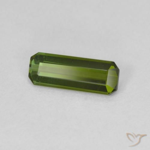 Turmalina Verde oscuro natural de 0.99 ct, Corte Octágono / Esmeralda, VVS