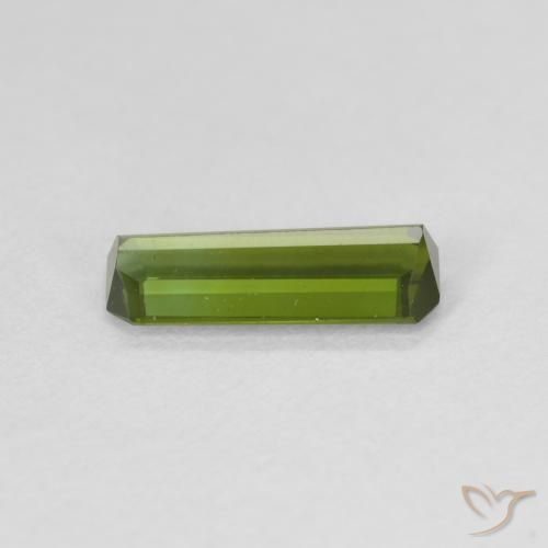 Turmalina Verde oscuro natural de 0.99 ct, Corte Octágono / Esmeralda, VVS