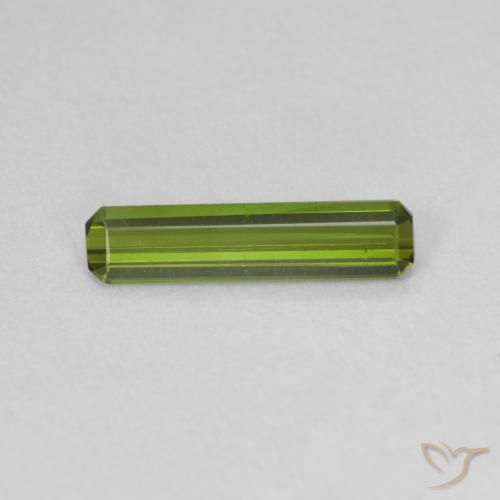 0.81ct Natural Verde medio Turmalina, corte esmeralda, VVS
