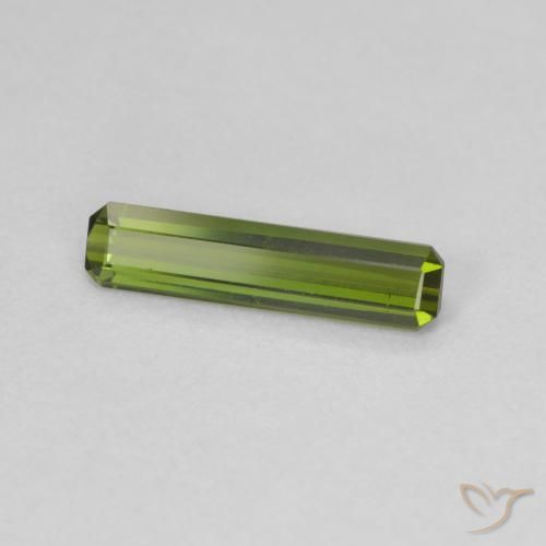 Turmalina Verde medio natural de 0.81 ct, Corte Octágono / Esmeralda, VVS