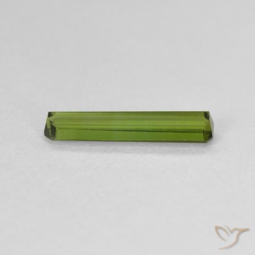 Turmalina Verde medio natural de 0.81 ct, Corte Octágono / Esmeralda, VVS