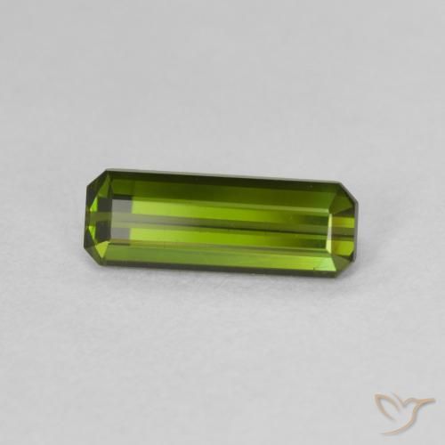 Turmalina Verde medio natural de 1.11 ct, Corte Octágono / Esmeralda, VVS
