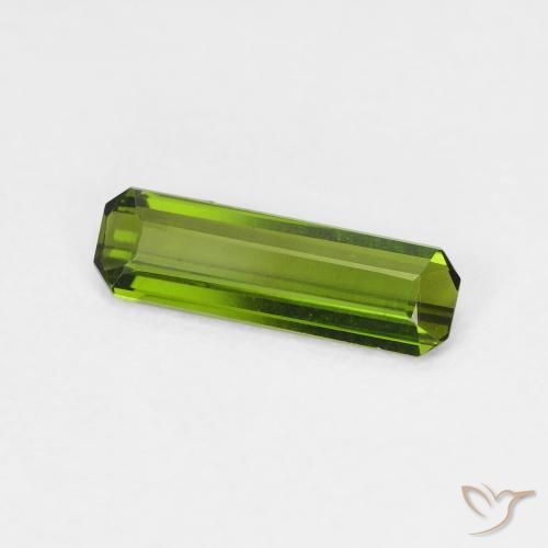 Turmalina Verde medio natural de 0.78 ct, Corte Octágono / Esmeralda, VVS