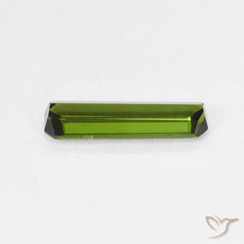 Turmalina Verde medio natural de 0.78 ct, Corte Octágono / Esmeralda, VVS