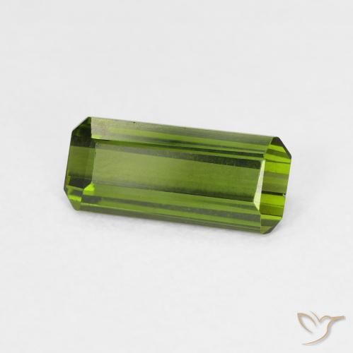 Turmalina Verde medio natural de 1.08 ct, Corte Octágono / Esmeralda, VVS