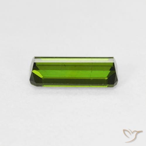 Turmalina Verde oscuro natural de 0.95 ct, Corte Octágono / Esmeralda, VVS