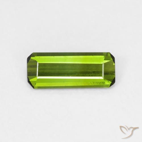 0.54ct Natural Verde medio Turmalina, corte esmeralda, VVS