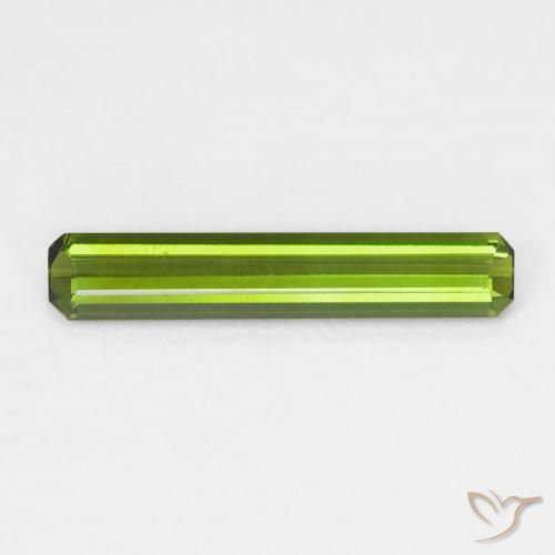 1.08ct Natural Verde oscuro Turmalina, corte esmeralda, VVS