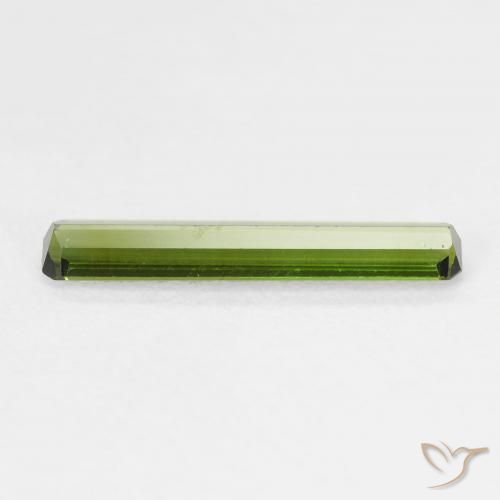 Turmalina Verde oscuro natural de 1.08 ct, Corte Octágono / Esmeralda, VVS