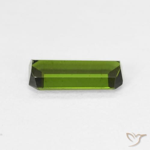 Turmalina Verde oscuro natural de 0.77 ct, Corte Octágono / Esmeralda, VVS