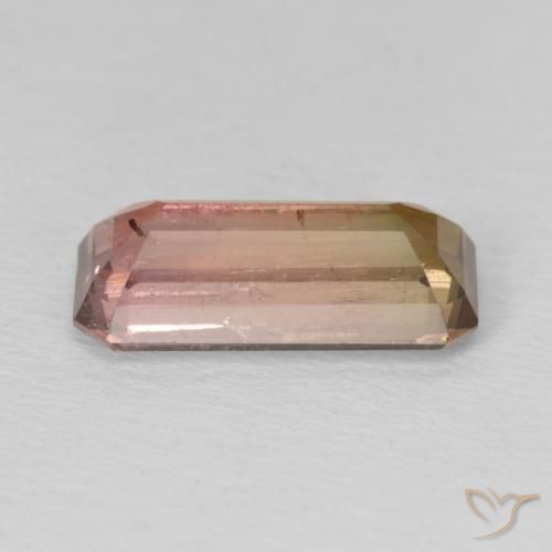 Turmalina Bicolor natural de 3.60 ct, Corte Octágono / Esmeralda, SI
