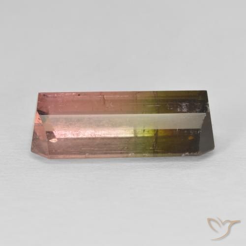 Turmalina Bicolor natural de 7.99 ct, Corte Octágono / Esmeralda, SI