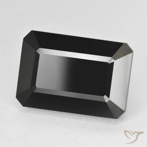 Turmalina Chorlo natural de 16.31 ct, Corte Octágono / Esmeralda, Opaco