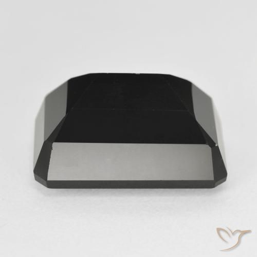 Turmalina Chorlo natural de 16.31 ct, Corte Octágono / Esmeralda, Opaco