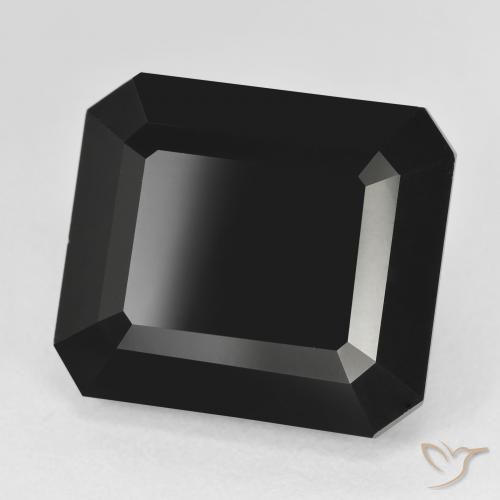 Turmalina Chorlo natural de 26.25 ct, Corte Octágono / Esmeralda, Opaco