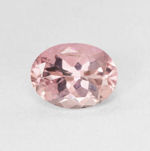 1.44ct Natural Rosado claro turmalina, Ovalada, VS-SI