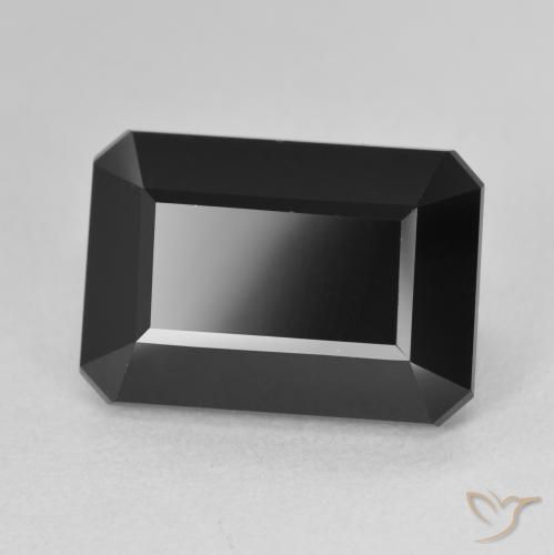 Turmalina Chorlo natural de 9.07 ct, Corte Octágono / Esmeralda, Opaco