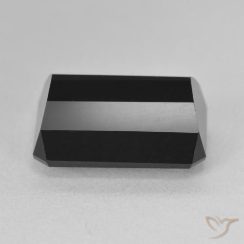 Turmalina Chorlo natural de 9.07 ct, Corte Octágono / Esmeralda, Opaco