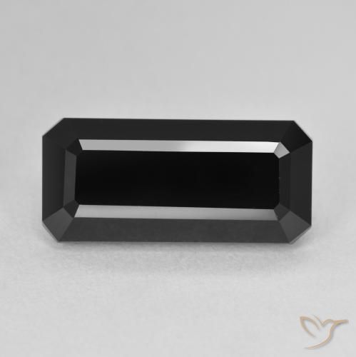 7.00ct Natural Chorlo Turmalina, corte esmeralda, Opaco