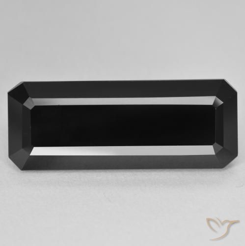 18.12ct Natural Chorlo Turmalina, corte esmeralda, Opaco