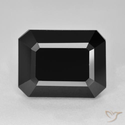 12.78ct Natural Chorlo Turmalina, corte esmeralda, Opaco