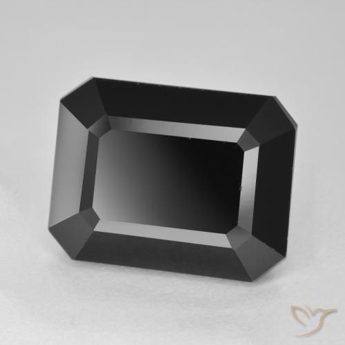 Turmalina Chorlo natural de 12.78 ct, Corte Octágono / Esmeralda, Opaco