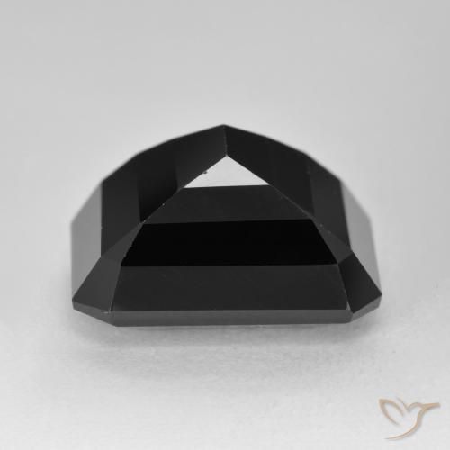Turmalina Chorlo natural de 12.78 ct, Corte Octágono / Esmeralda, Opaco