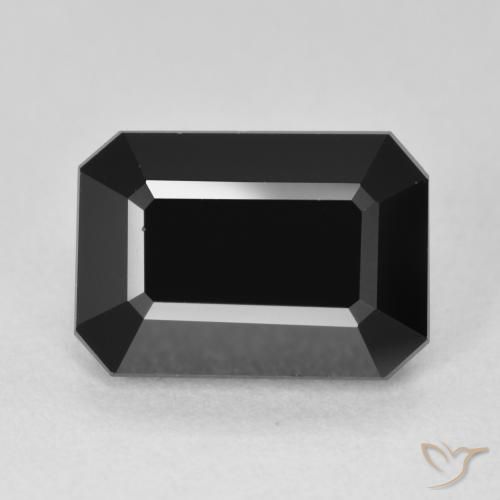 6.09ct Natural Chorlo turmalina, corte esmeralda, Opaco