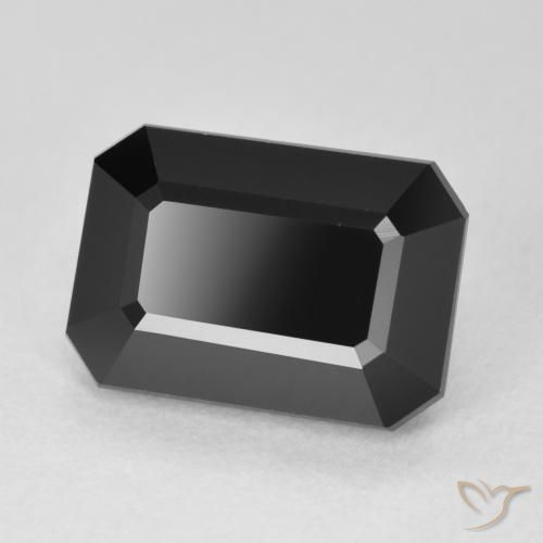Turmalina Chorlo natural de 6.09 ct, Corte Octágono / Esmeralda, Opaco