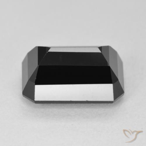 Turmalina Chorlo natural de 6.09 ct, Corte Octágono / Esmeralda, Opaco