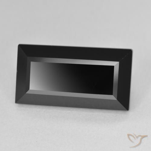 Turmalina Chorlo natural de 9.33 ct, Corte Baguette, Opaco