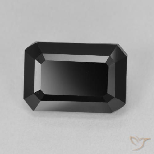 Turmalina Chorlo natural de 6.04 ct, Corte Octágono / Esmeralda, Opaco