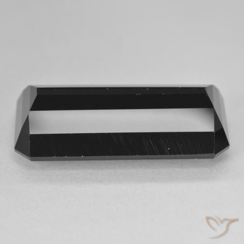Turmalina Chorlo natural de 22.18 ct, Corte Octágono / Esmeralda, Opaco