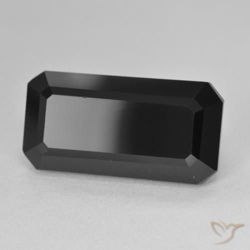 Turmalina Chorlo natural de 13.27 ct, Corte Octágono / Esmeralda, Opaco