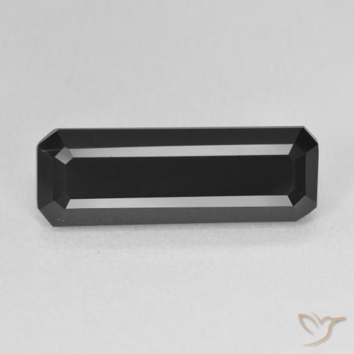 7.20ct Natural Chorlo Turmalina, corte esmeralda, Opaco