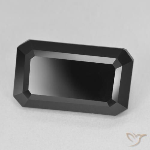Turmalina Chorlo natural de 11.61 ct, Corte Octágono / Esmeralda, Opaco