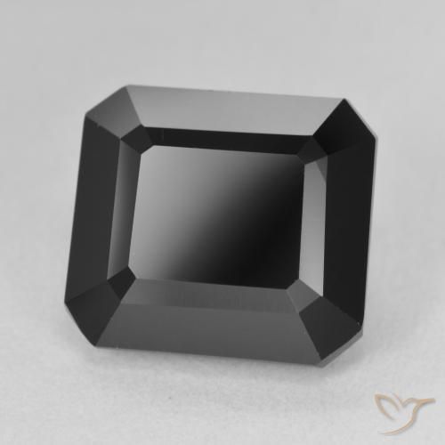 Turmalina Chorlo natural de 10.24 ct, Corte Octágono / Esmeralda, Opaco
