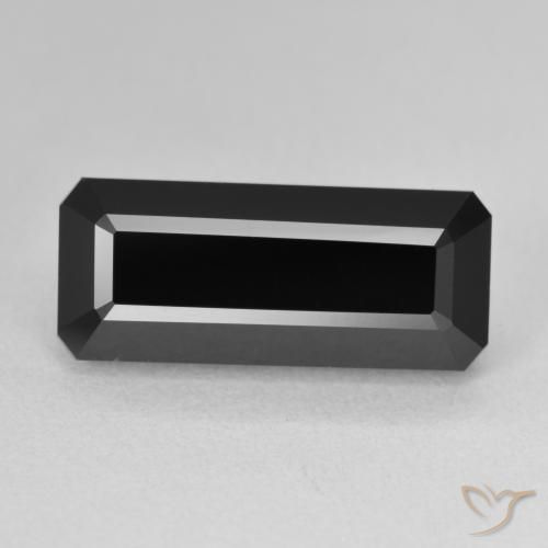 8.17ct Natural Chorlo Turmalina, corte esmeralda, Opaco