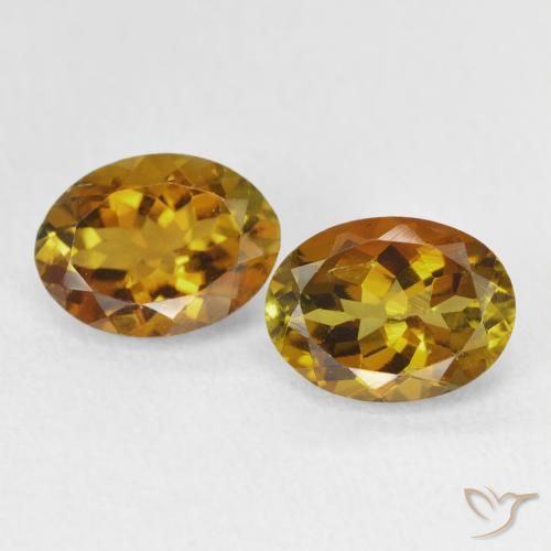 2.77ctw Natural Dorado medio turmalina, Ovalada, VS
