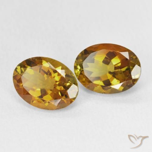 Gemas de Turmalina Dorado medio natural de 2.77 ct, Ovalada, VS