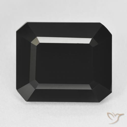13.41ct Natural Chorlo Turmalina, corte esmeralda, Opaco