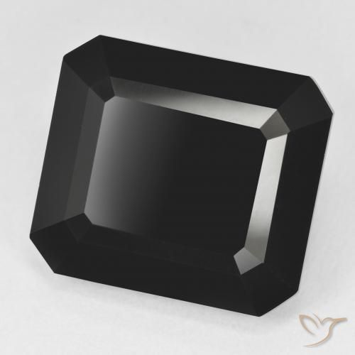 Turmalina Chorlo natural de 22.86 ct, Corte Octágono / Esmeralda, Opaco