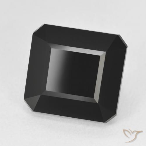 Turmalina Chorlo natural de 8.84 ct, Corte Octágono / Esmeralda, Opaco