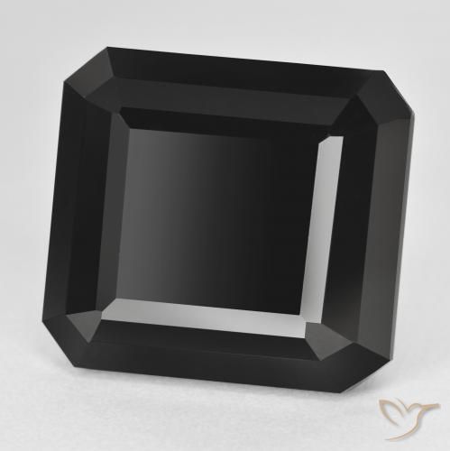 Turmalina Chorlo natural de 38.66 ct, Corte Octágono / Esmeralda, Opaco